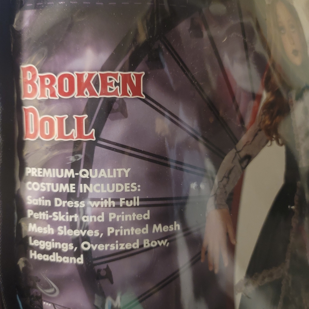 Halloween costume cosplay broken doll costume scary doll size large 12-14 kids. - Picture 10 of 13